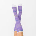 Purple Stripes Cotton Energy Socks